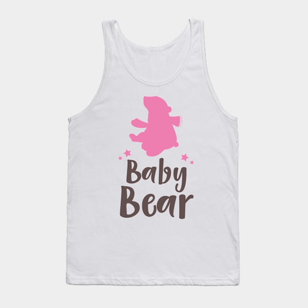 Baby Bear, Bear Cub, Cute Bear, Little Bear - Pink Tank Top by Jelena Dunčević